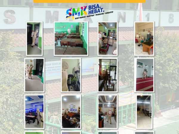 Penyemprotan Disinfektan oleh Palang Merah Indonesia (PMI)