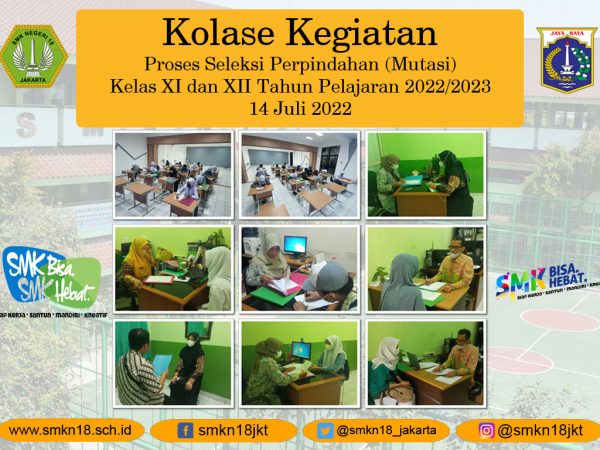 Kegiatan Penerimaan Perpindahan (Mutasi) Kelas XI dan XII Tahun Pelajaran 2022/2023